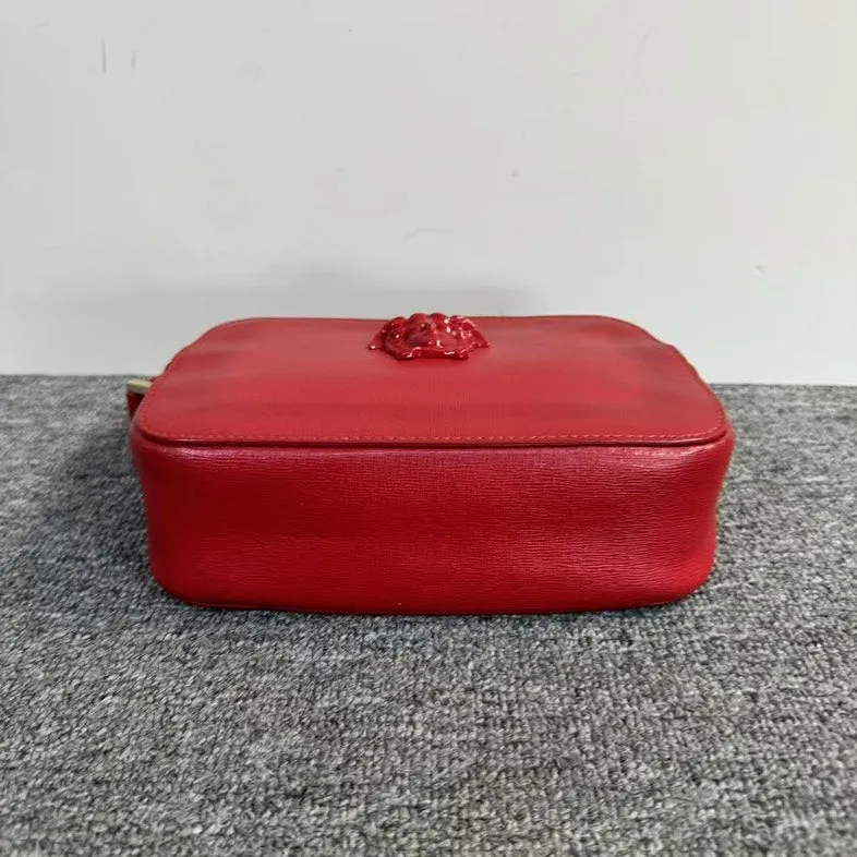 Preloved Versace Red Shoulder Bag - Vintage Designer Handbag
