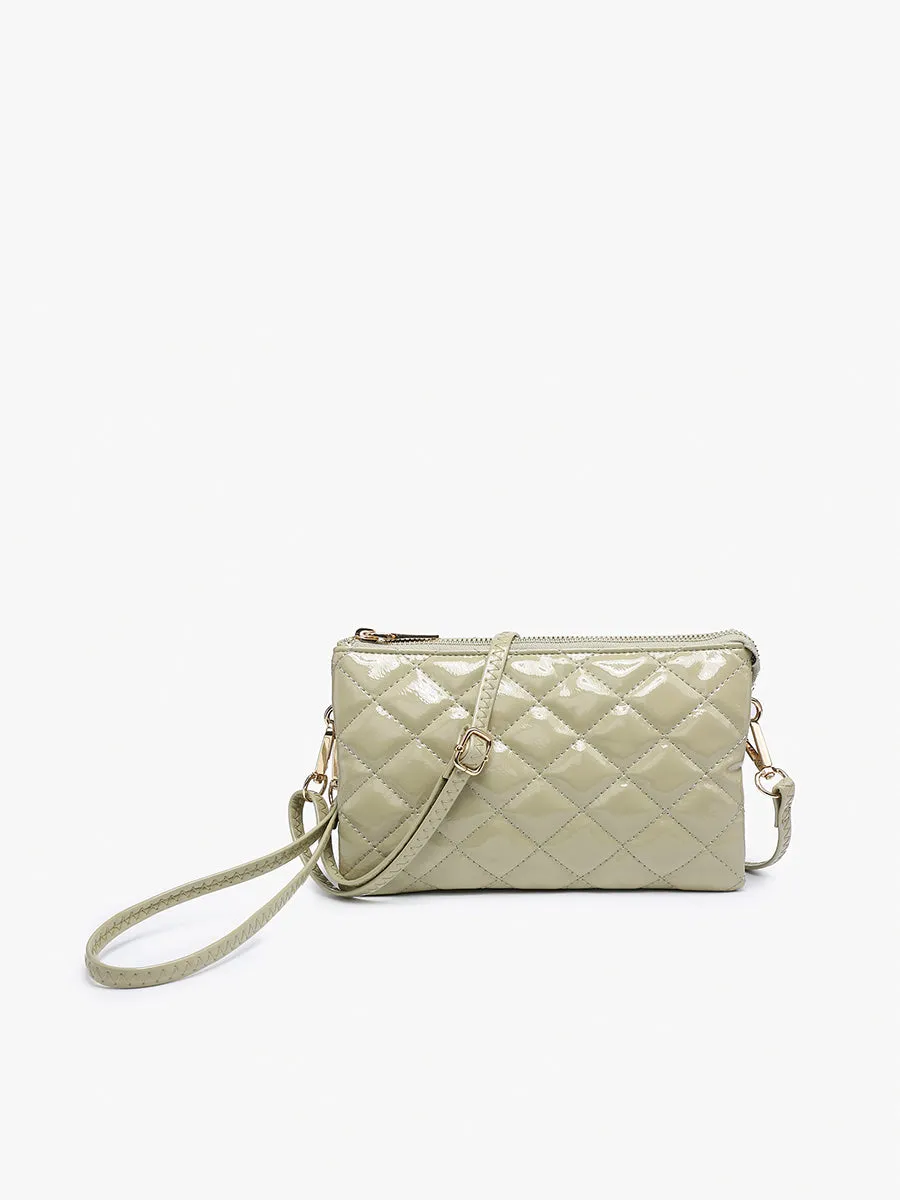 Riley Vegan High Gloss Quilted Crossbody