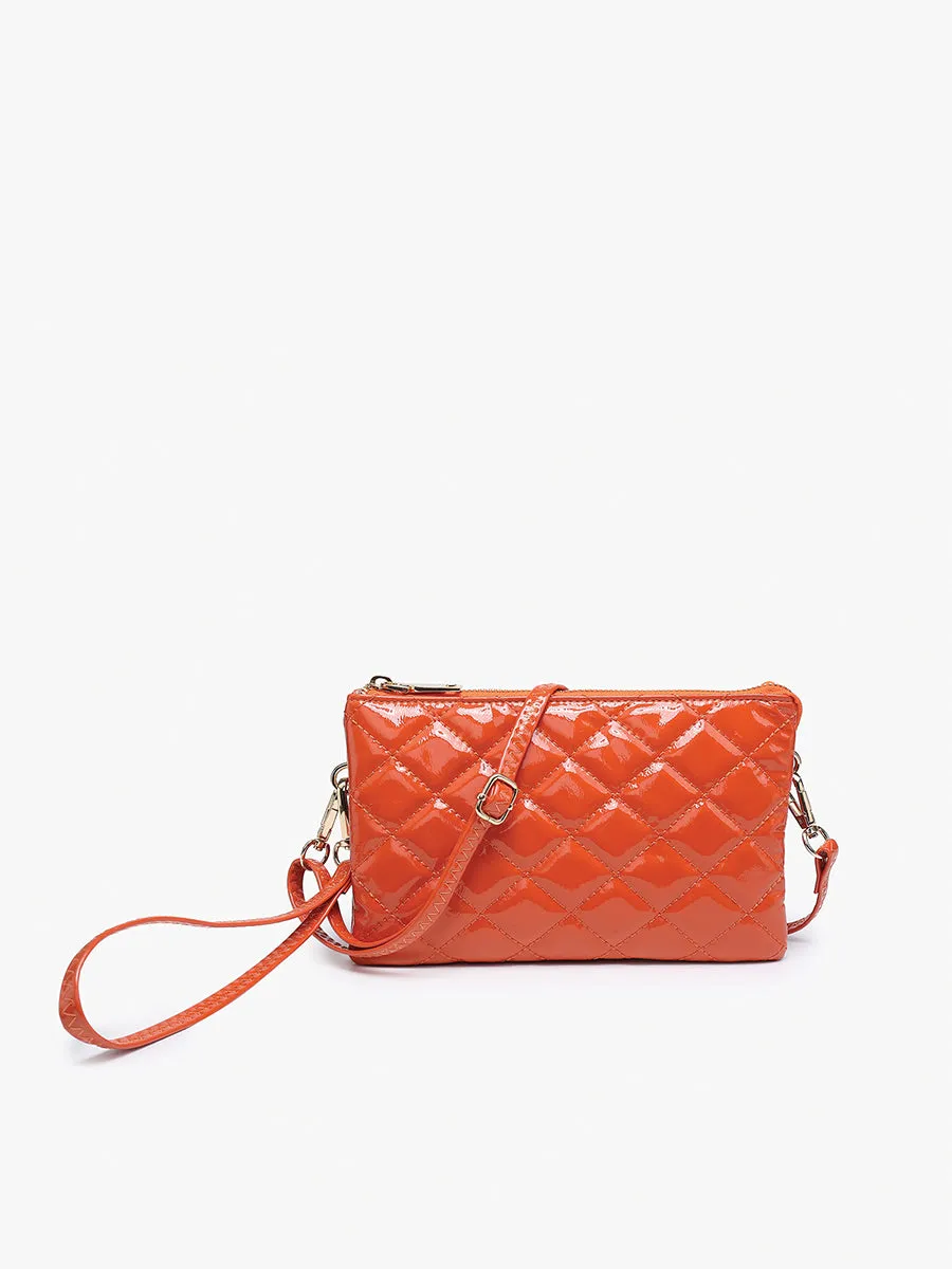 Riley Vegan High Gloss Quilted Crossbody