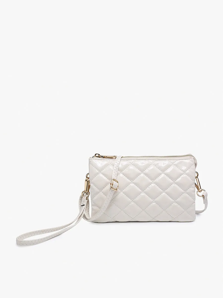 Riley Vegan High Gloss Quilted Crossbody
