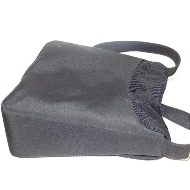 Silver Blue brand black corde fabric hobo shoulder bag
