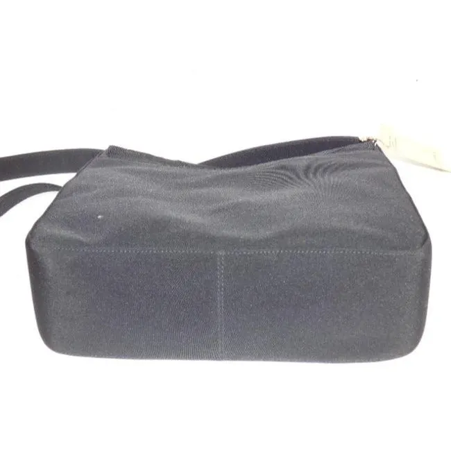 Silver Blue brand black corde fabric hobo shoulder bag