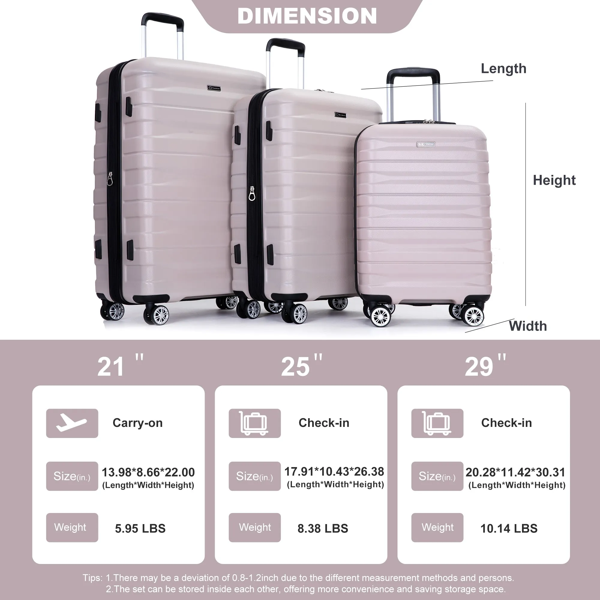Streamdale Expandable Luggage with TSA Lock