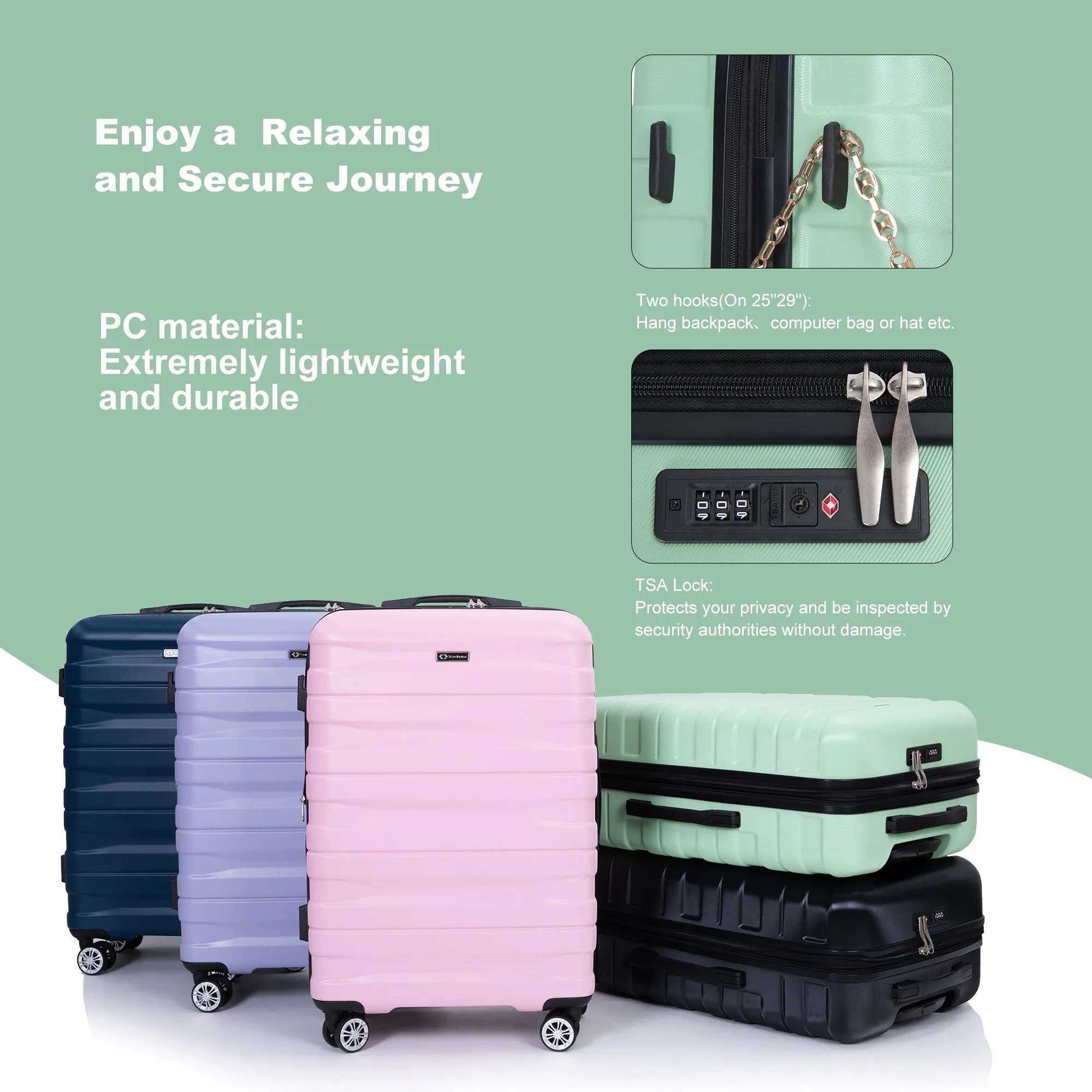 Streamdale Expandable Luggage with TSA Lock