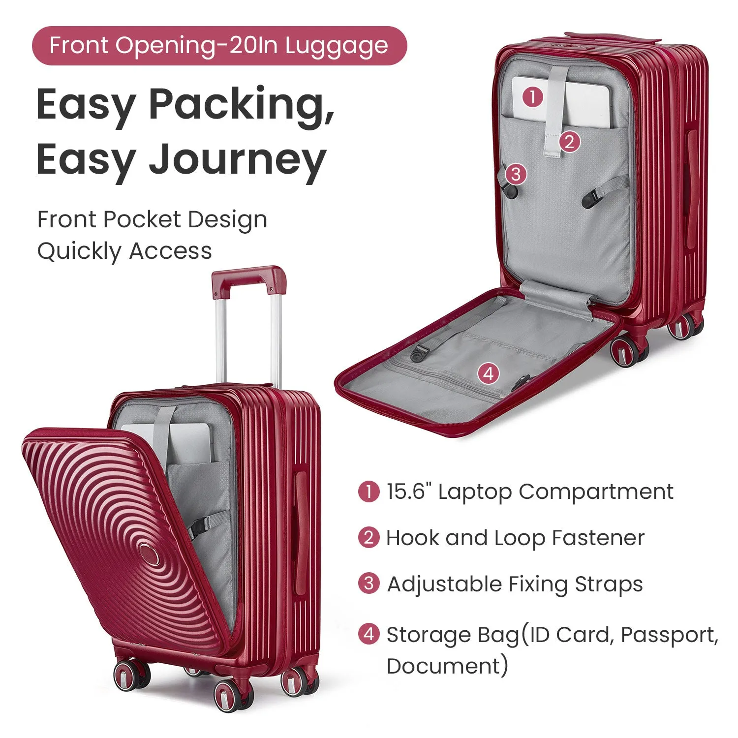 Streamdale Luggage Sets 3 Piece(20/24/28)