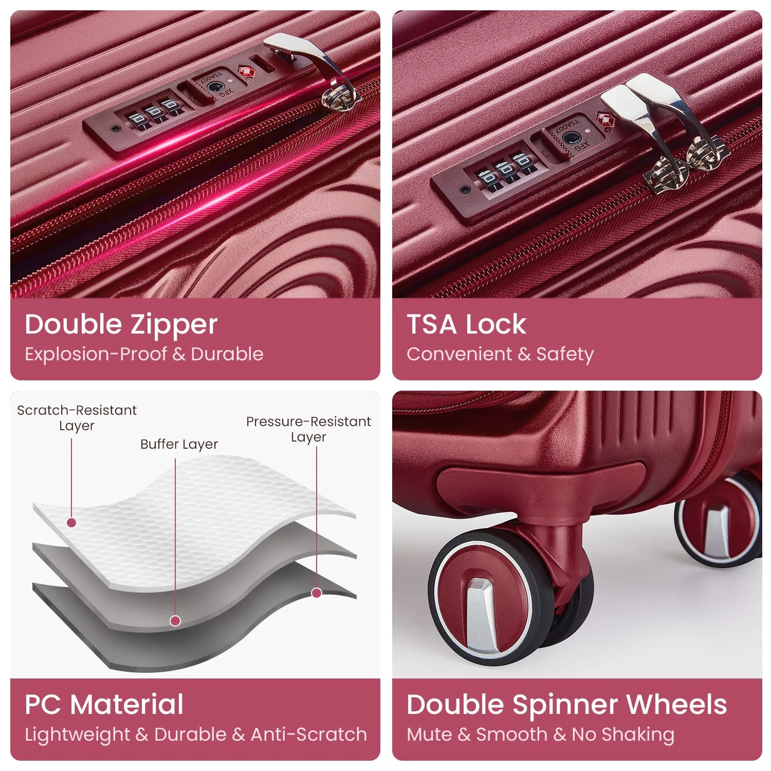 Streamdale Luggage Sets 3 Piece(20/24/28)