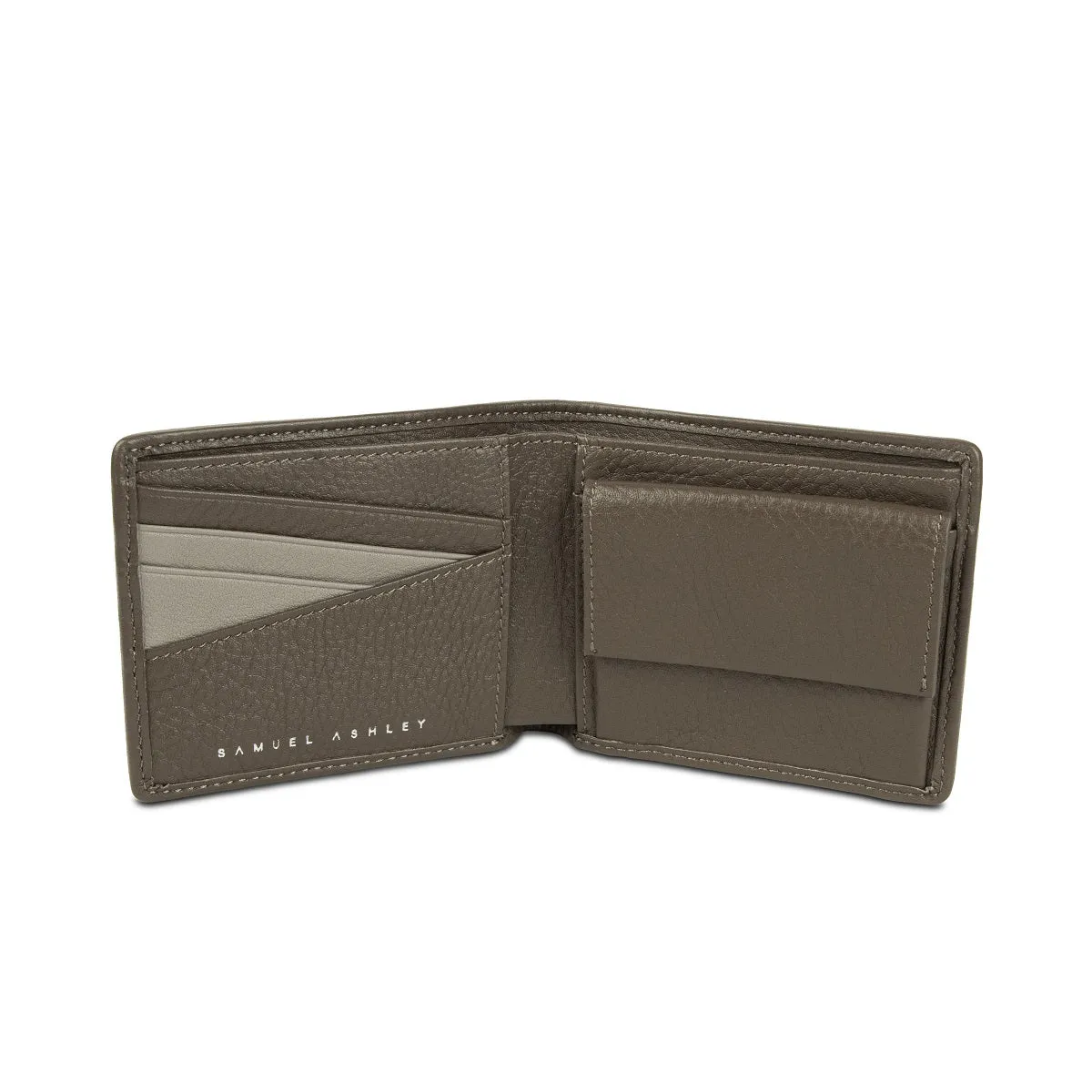 Theo Leather Bi-fold Wallet with Coin Case (RFID)