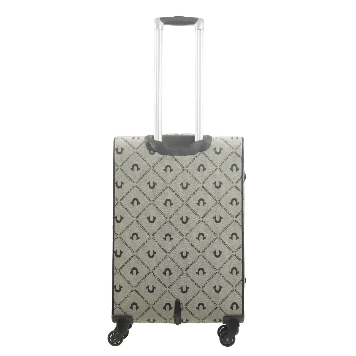 True Religion Grey 27" Soft Sided Logo Monogram Spinner Luggage