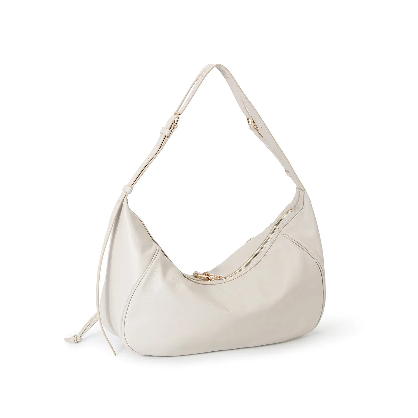 Ursula V11 2-Way Drape Hobo / Crossbody Bag - Cream Beige