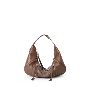 Ursula V11 2-Way Drape Hobo / Crossbody Bag Small - Cacao