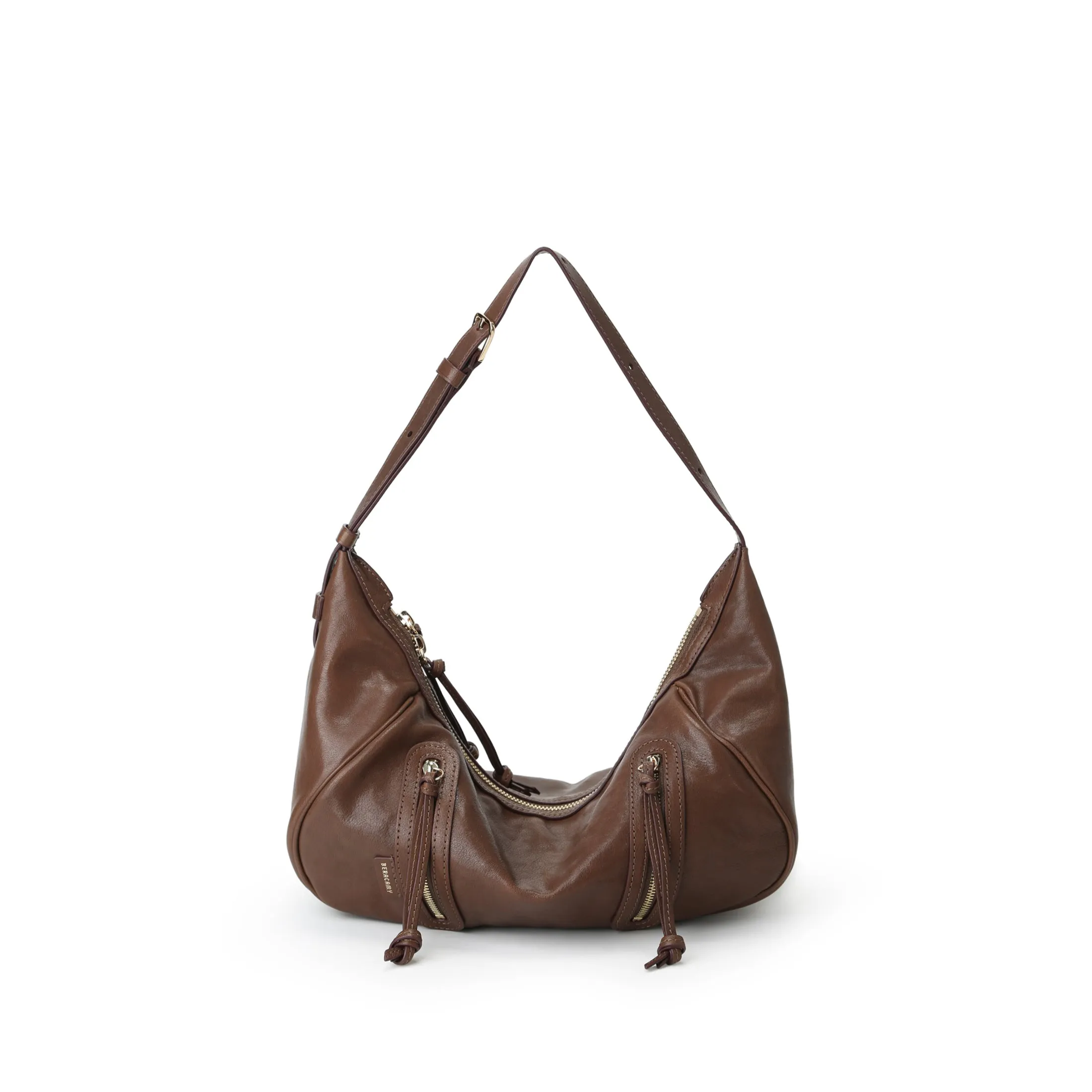 Ursula V11 2-Way Drape Hobo / Crossbody Bag Small - Cacao