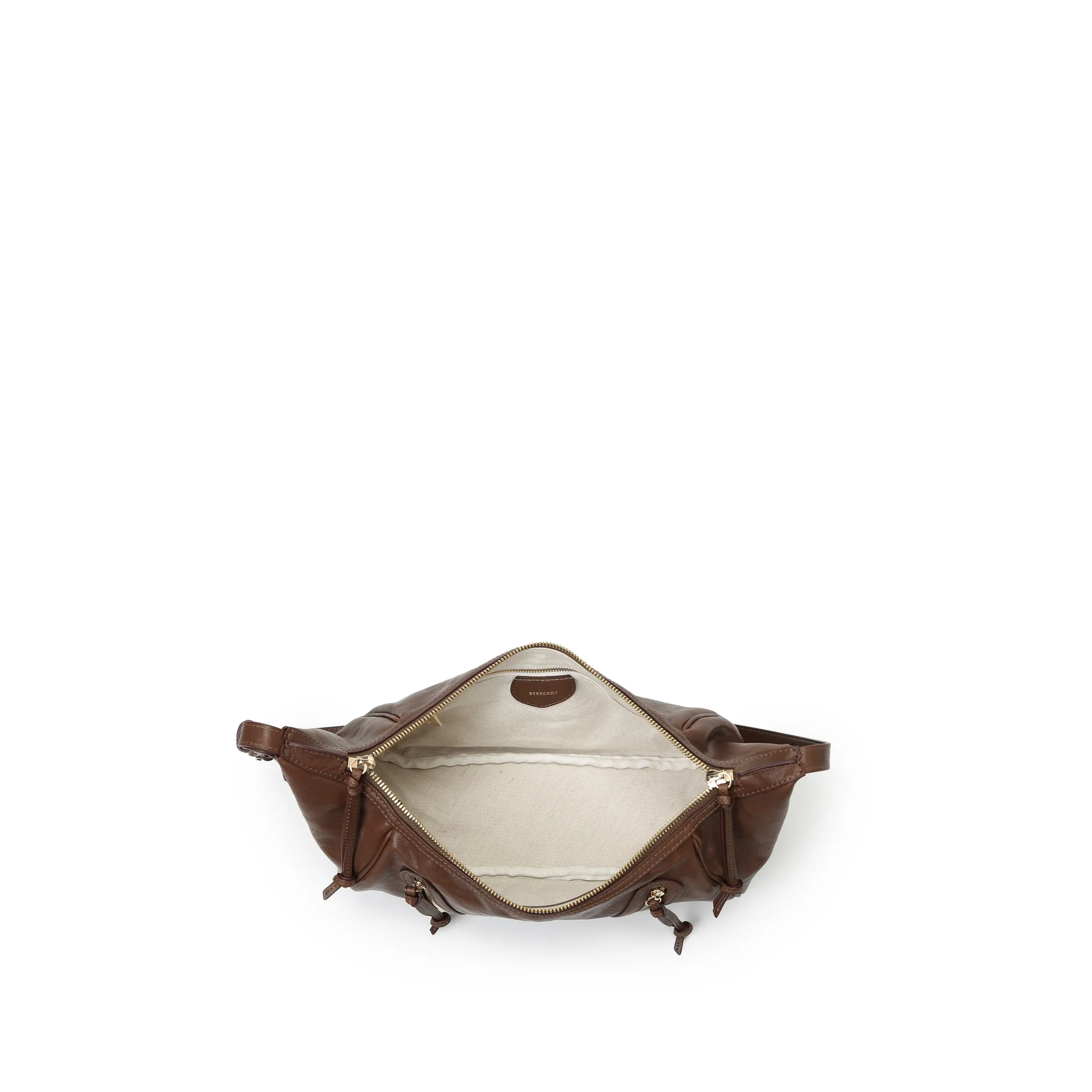 Ursula V11 2-Way Drape Hobo / Crossbody Bag Small - Cacao