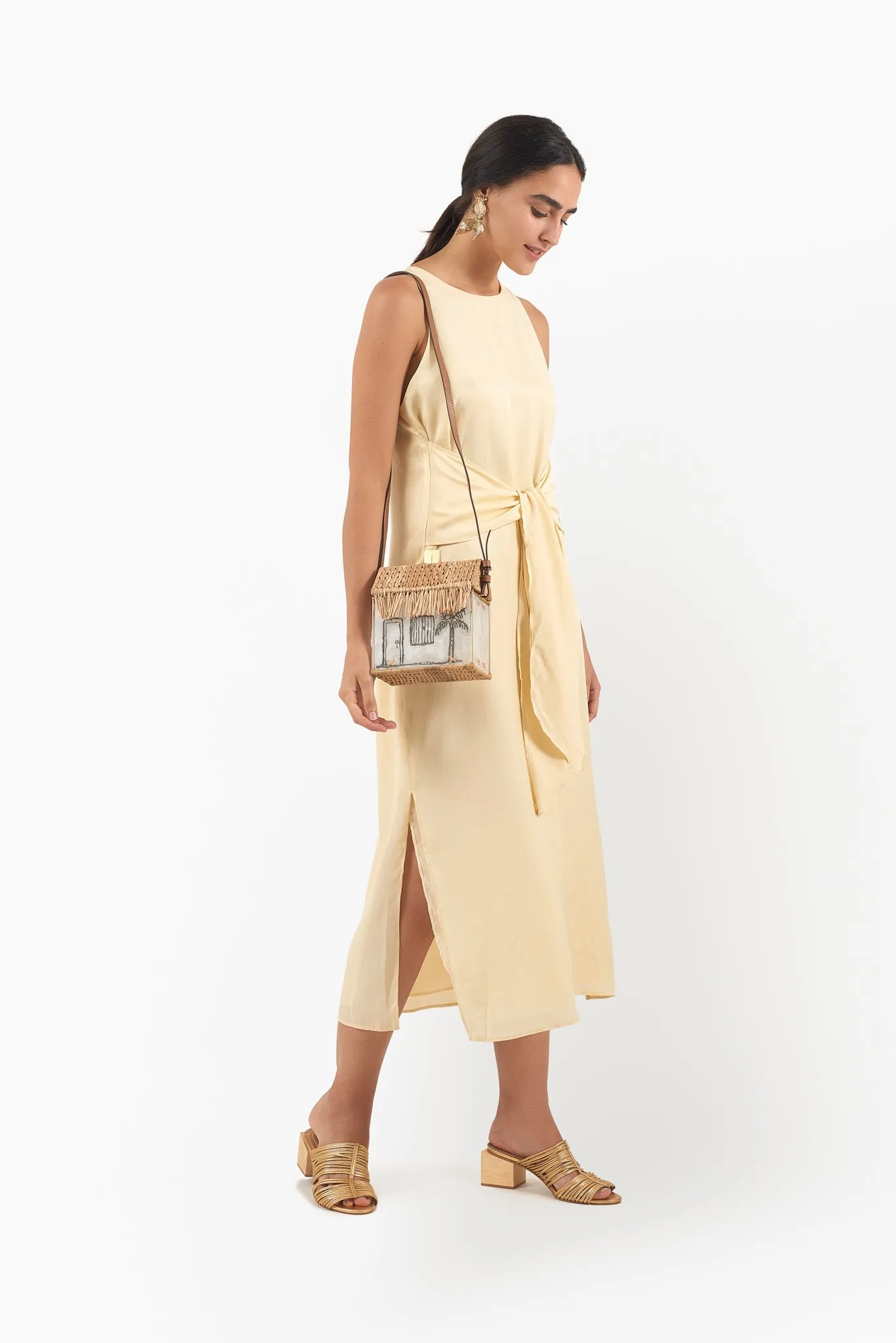 Uxu?? Gold Bag White