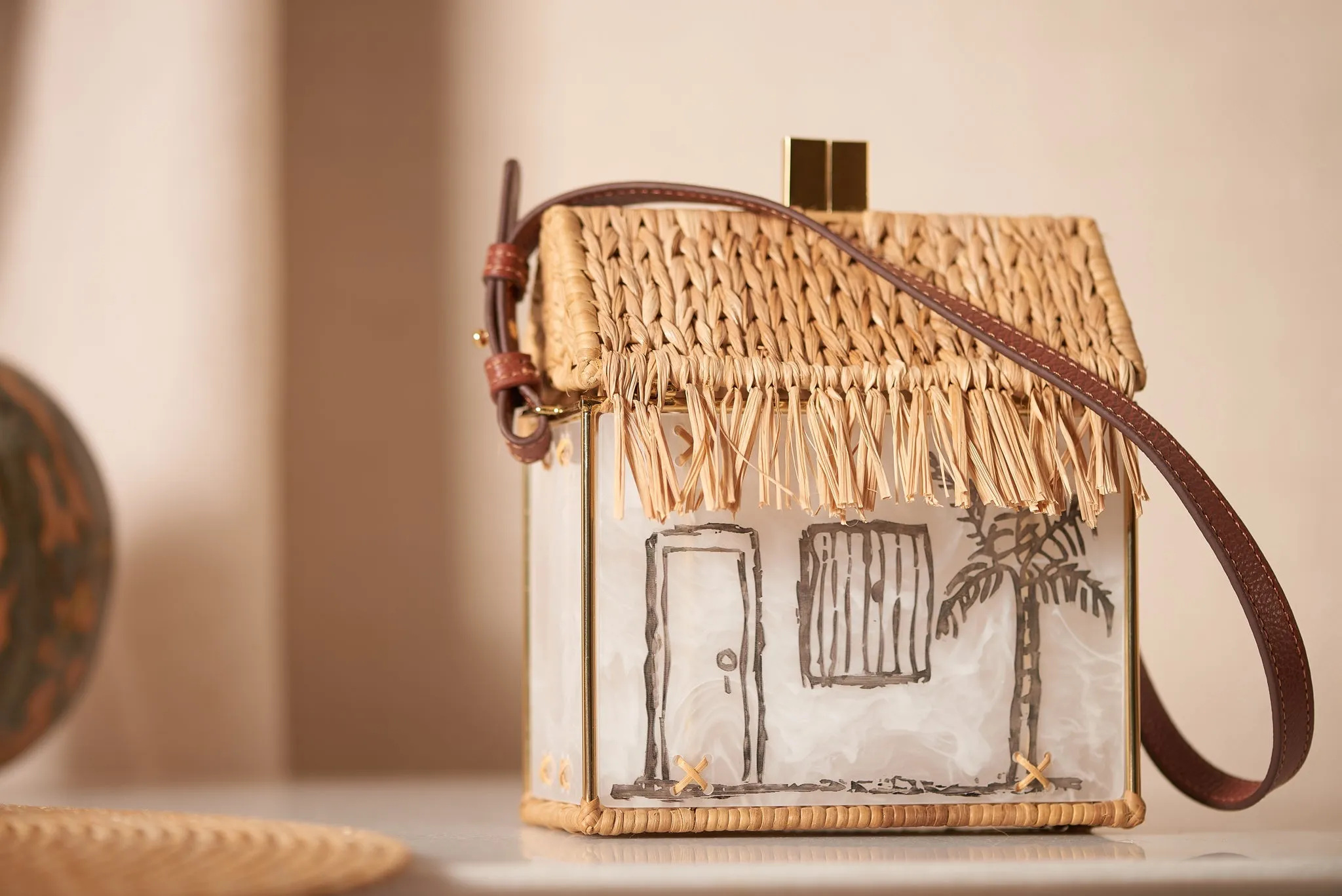 Uxu?? Gold Bag White