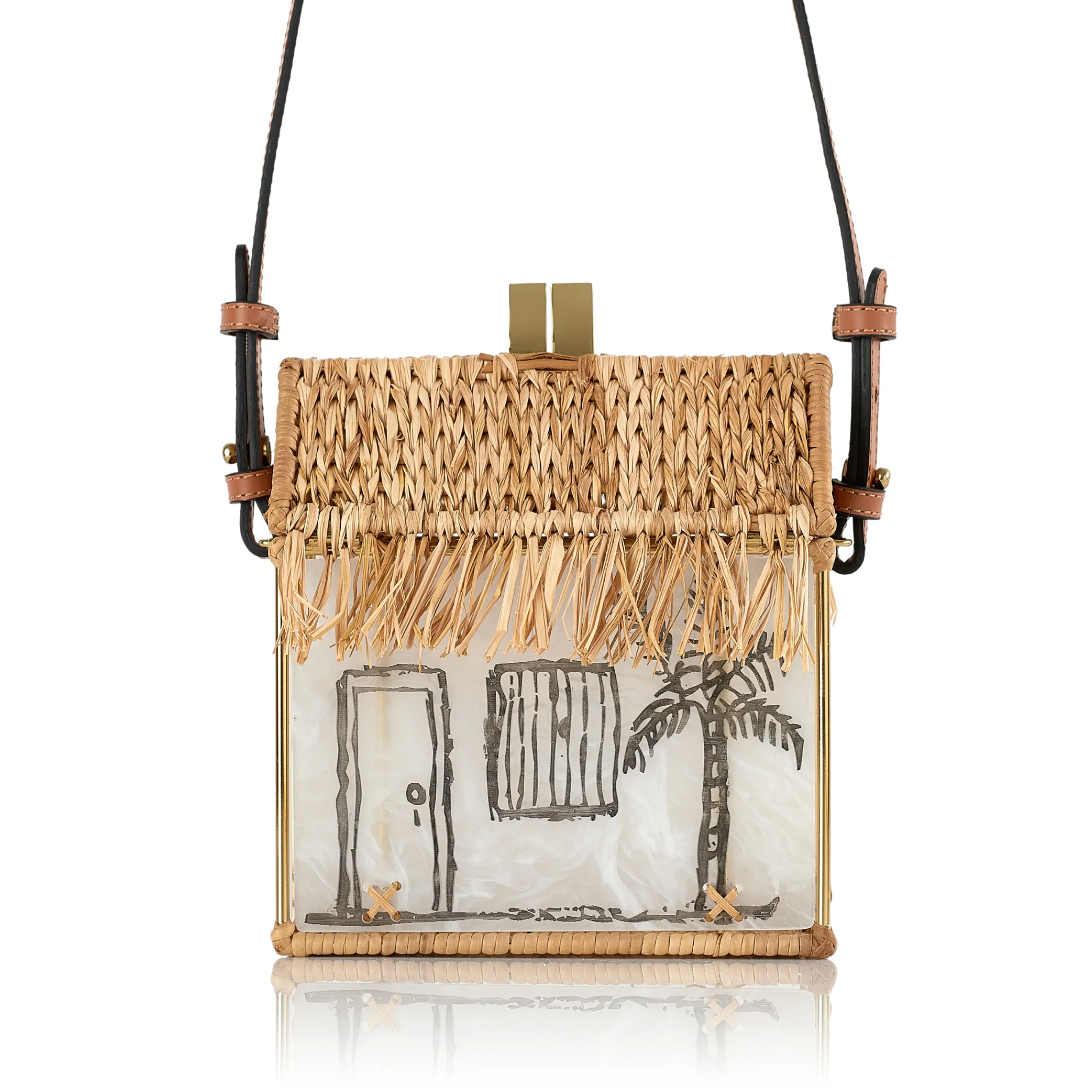 Uxu?? Gold Bag White