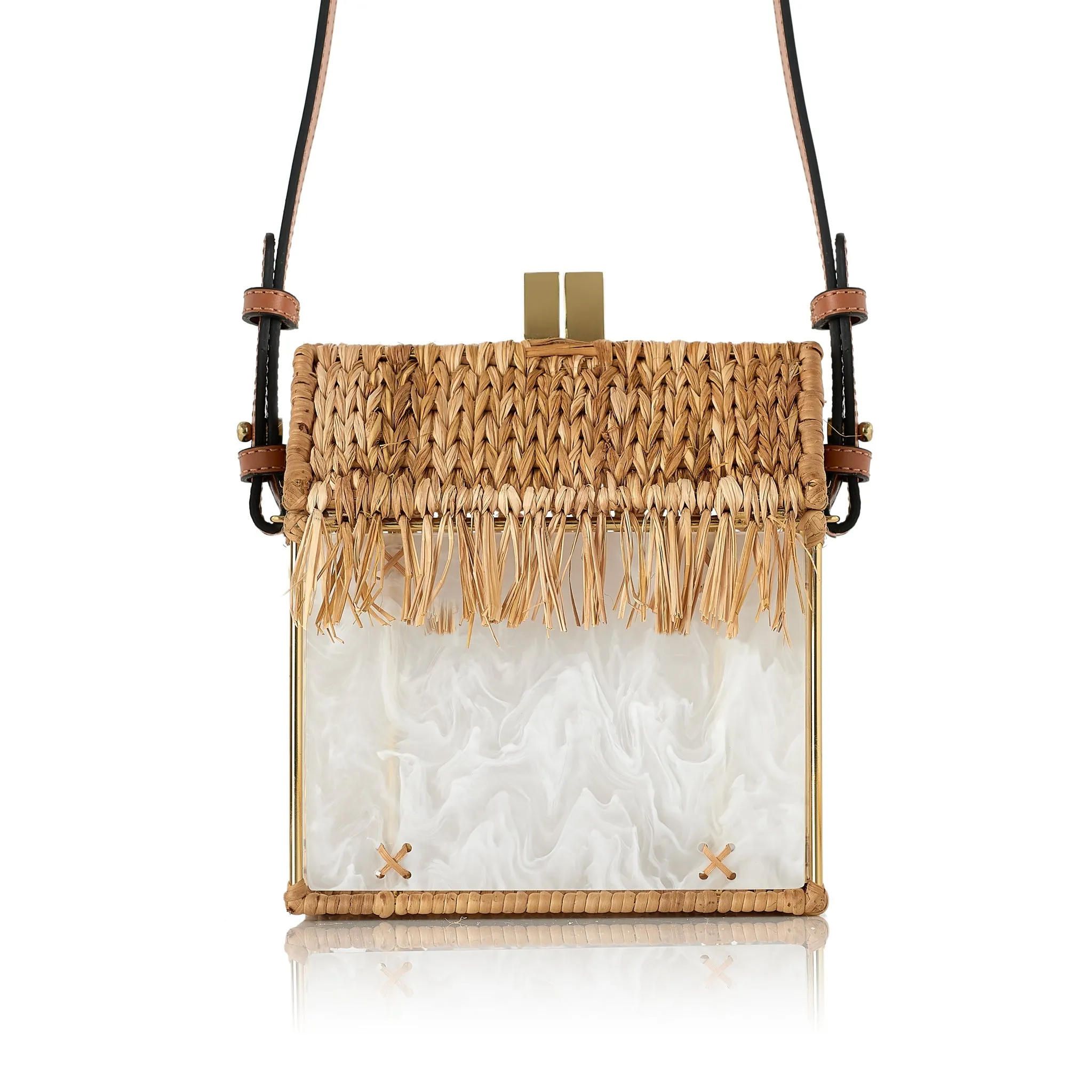 Uxu?? Gold Bag White