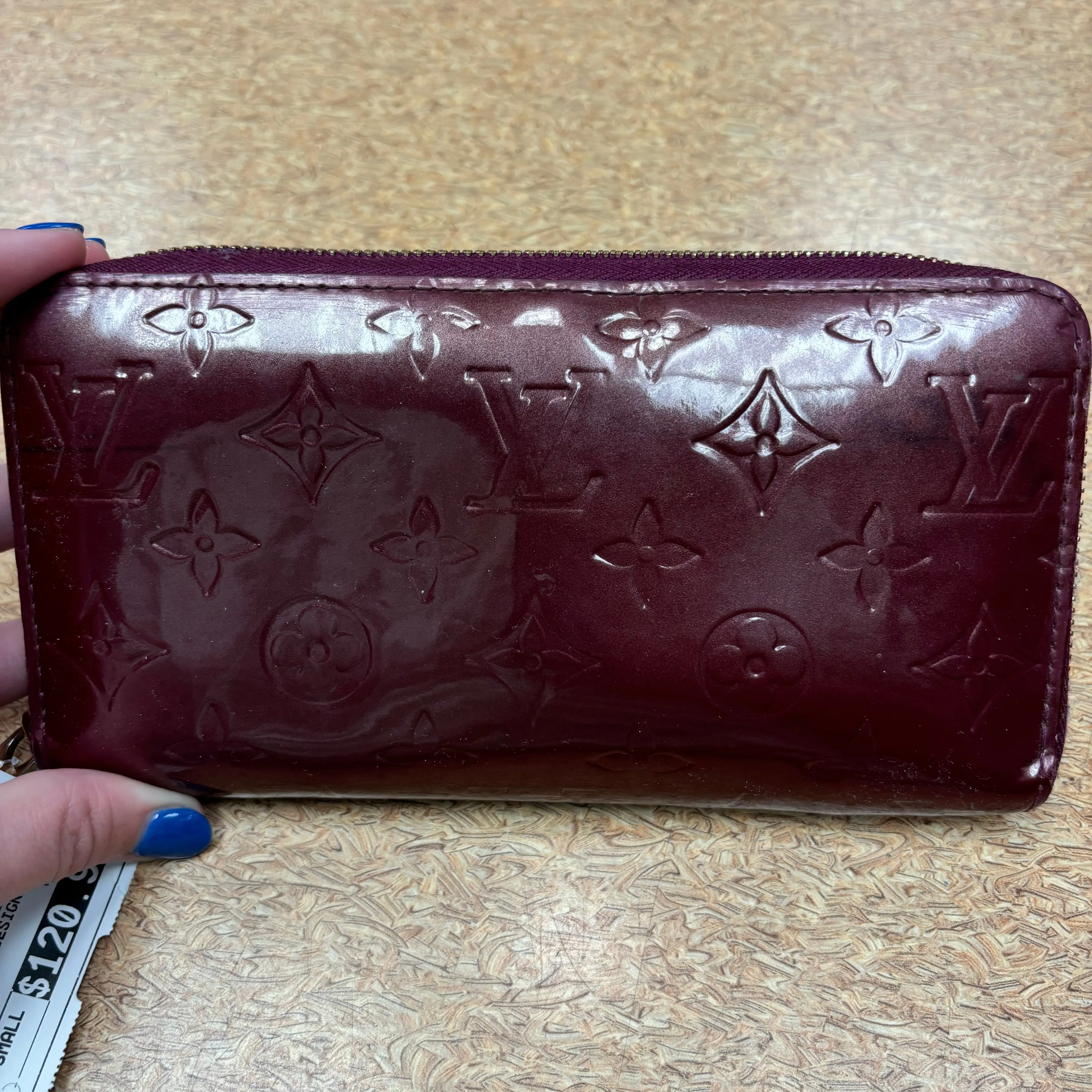 Wallet Luxury Designer By Louis Vuitton In Maroon, Size:Small