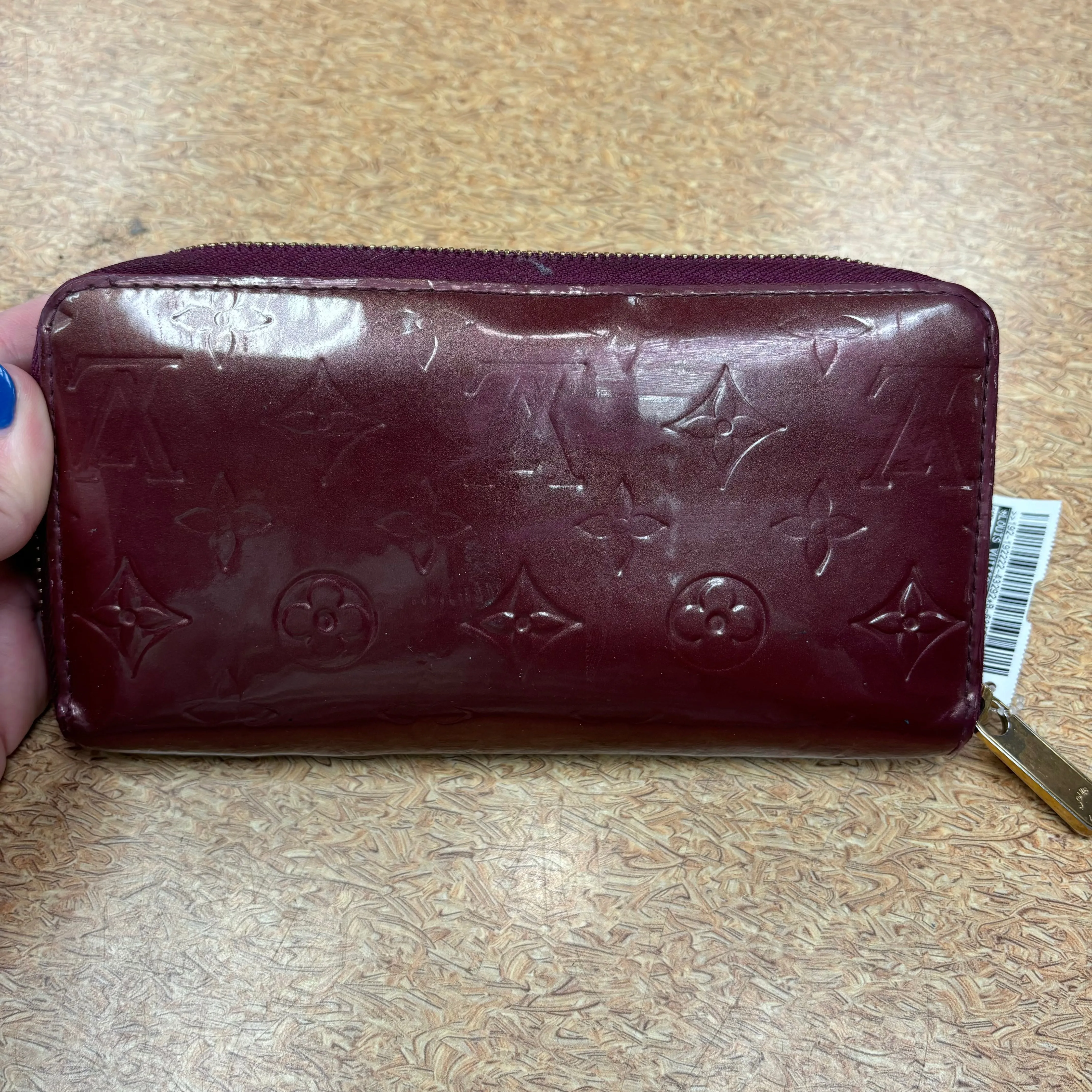 Wallet Luxury Designer By Louis Vuitton In Maroon, Size:Small